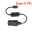 Dây Cáp Chuyển Đổi 30cm 12W USB Type-C PD Sang Ổ Cắm Bật Lửa Thuốc Lá 12V GPS DVR