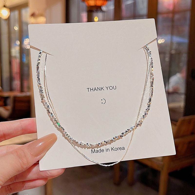 Vòng Cổ Choker Hai Lớp Lấp Lánh Thời Trang Cho Nữ