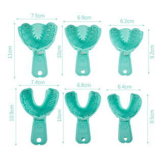 Set 6 Khuôn Nhựa Màu Xanh Lá Cây Có Thể Tháo Rời Dễ Dàng Gấp Gọn Size S / M / L