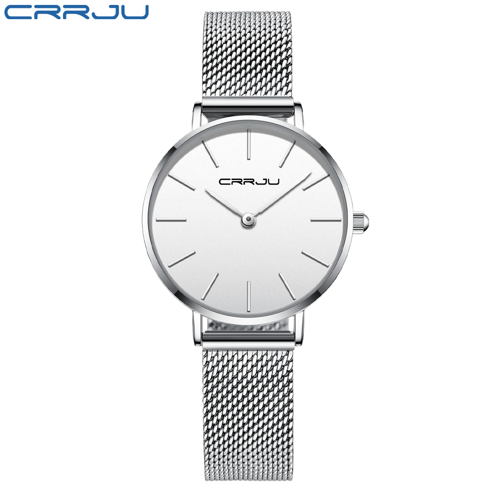 Đồng hồ quartz Crrju 2185X chất liệu thép không gỉ chống thấm nước