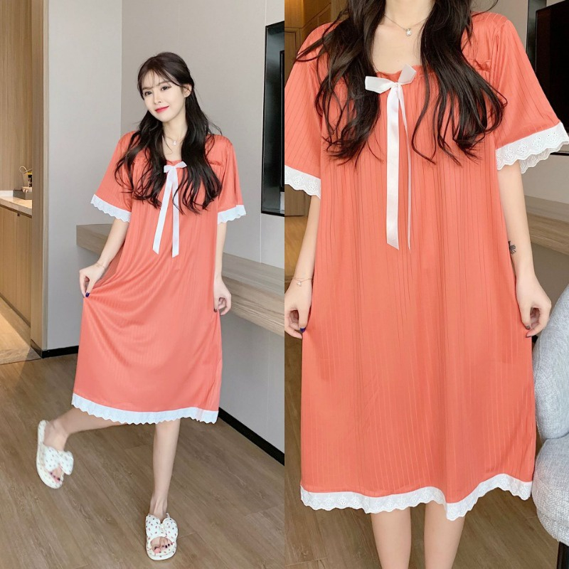 Đầm Ngủ Mỏng Mùa Hè Dáng Suông Tay Cộc Phong Cách Nhật Bản Cho Nữ Mã Lff0728