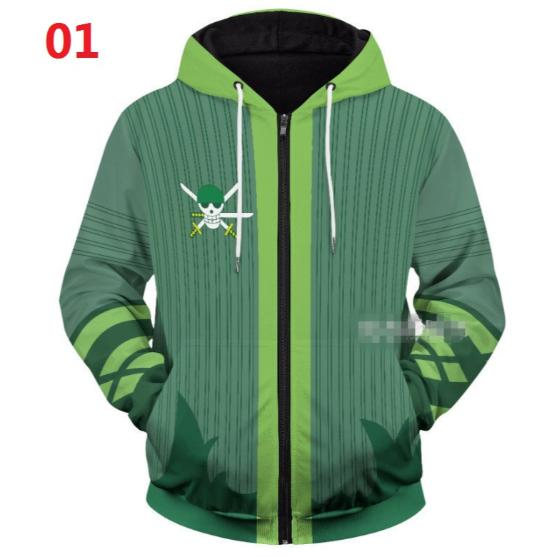Áo Hoodie One Piece Roronoa Zoro in Kỹ Thuật Số - Phong Cách Thời Trang