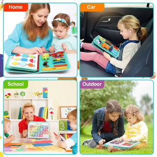 Bảng Đồ Chơi Montessori 5 Trong 1 Giáo Dục Sớm Cho Bé 1-4 Tuổi