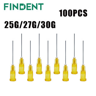 Nha khoa endo tưới ống tiêm đầu kim 100 cái lỗ bên cuối-đóng 25g / 27g / 30g