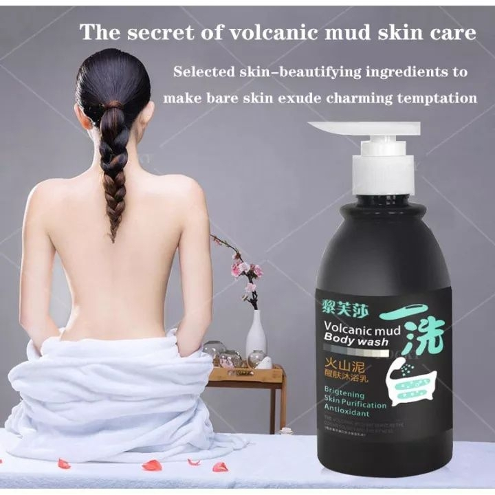 Gel Tắm Toàn Thân 250ml Chiết Xuất Bùn Núi Lửa Dưỡng Ẩm Làm Trắng Da