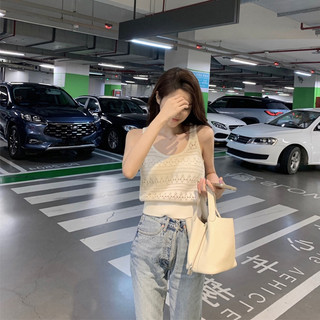 ZHELIHANGFEI Áo dệt kim mỏng dáng ngắn thời trang mùa hè dành cho nữ
