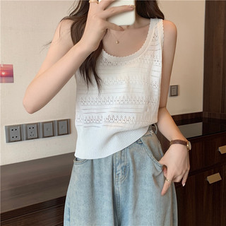 ZHELIHANGFEI Áo dệt kim mỏng dáng ngắn thời trang mùa hè dành cho nữ