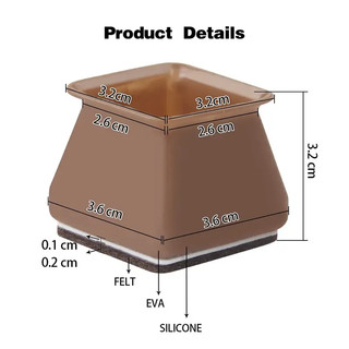 Miếng Silicone Bảo Vệ Sàn Gỗ Kèm 32 Miếng Đệm Silicone Bảo Vệ Chân Ghế