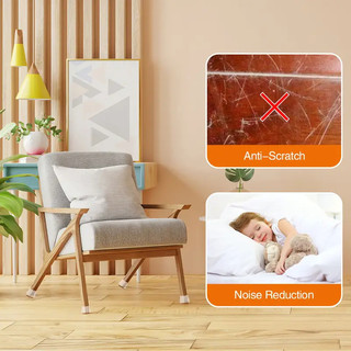 Bộ 32 Miếng Đệm Silicone Bảo Vệ Chân Ghế: Giữ Sàn Gỗ Cứng Chống Trầy Không Cần Khoan
