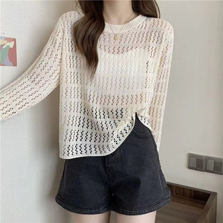 Áo Thun Nữ Dài Tay Cổ Tròn Thời Trang Hàn Quốc