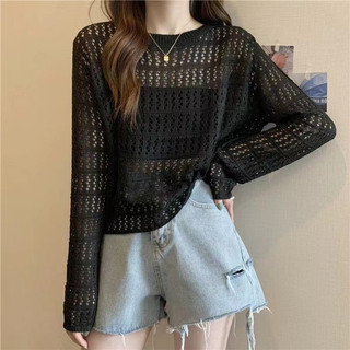 Áo Thun Nữ Dài Tay Cổ Tròn Thời Trang Hàn Quốc