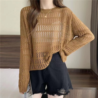 Áo Thun Nữ Dài Tay Cổ Tròn Thời Trang Hàn Quốc