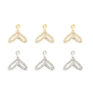 Set 10 Mặt Vòng cổ Hợp Kim Hình Đuôi Cá Voi Đính Đá Pha Lê Thời Trang