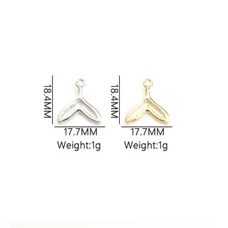 Set 10 Mặt Vòng cổ Hợp Kim Hình Đuôi Cá Voi Đính Đá Pha Lê Thời Trang