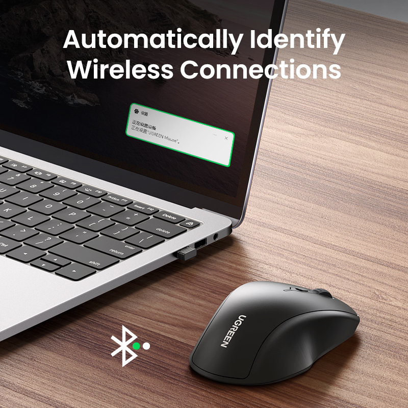 New in Sale Ugreen Chuột không dây 2.4 G 4000DPI Bluetooth 5.0 Cong thái học chuột 5 nút cho Laptop Macbook PC | BigBuy360 - bigbuy360.vn