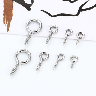 20 Chiếc Thép Không Gỉ Vít Mắt Chân Cho Mặt Dây Chuyền Sắt Vít 8 / 10 / 12 / 17 Mm Móc Mắt Khóa Phù Hợp Với Khoan Hạt DIY Trang Sức Làm