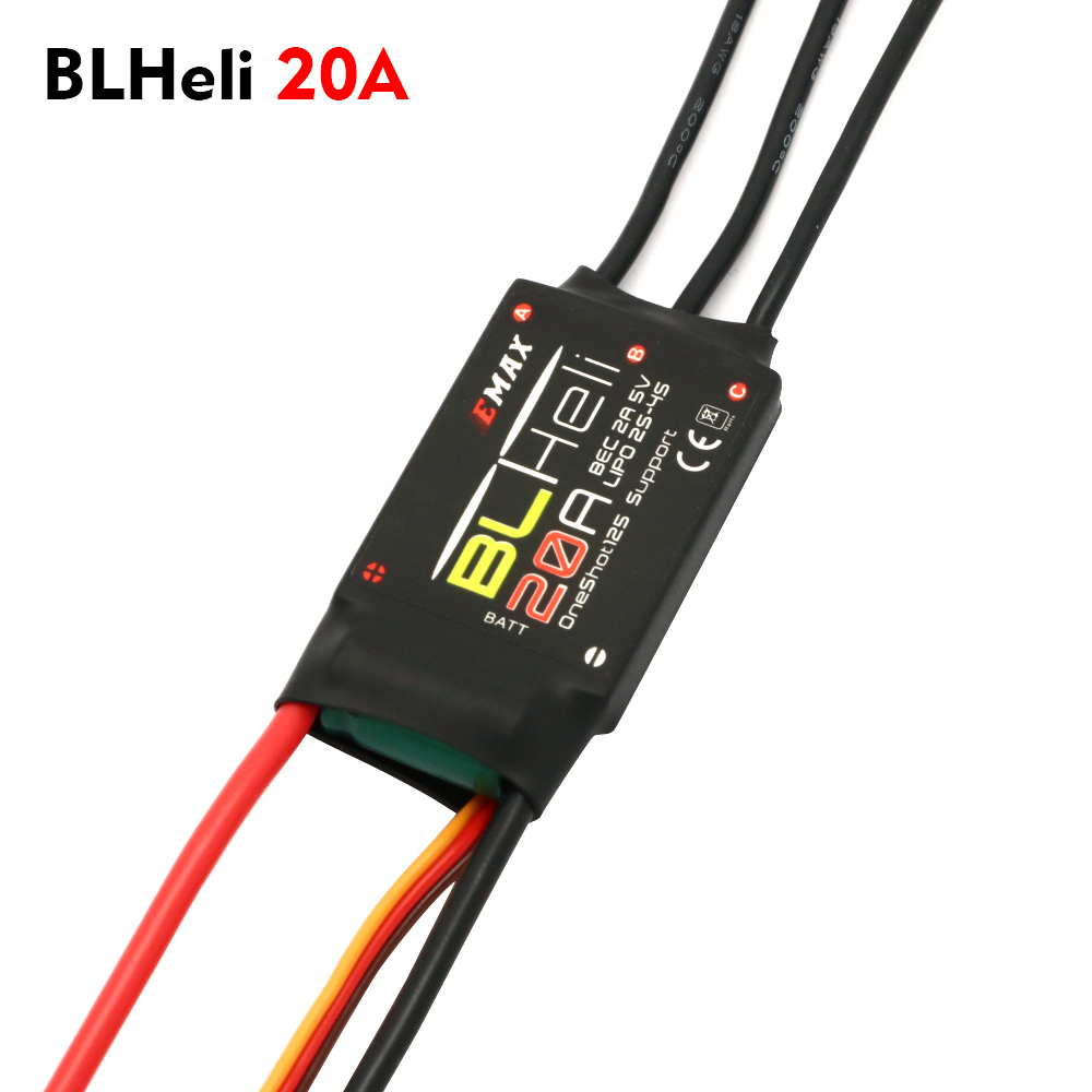Pour BLHeli Series 12A / 20A / 30A / 40A / 50A / 60A / 80A Contrôleur de vitesse électronique ESC pour avion RC sans brosse Drones Pièces accessoires Drone (couleur