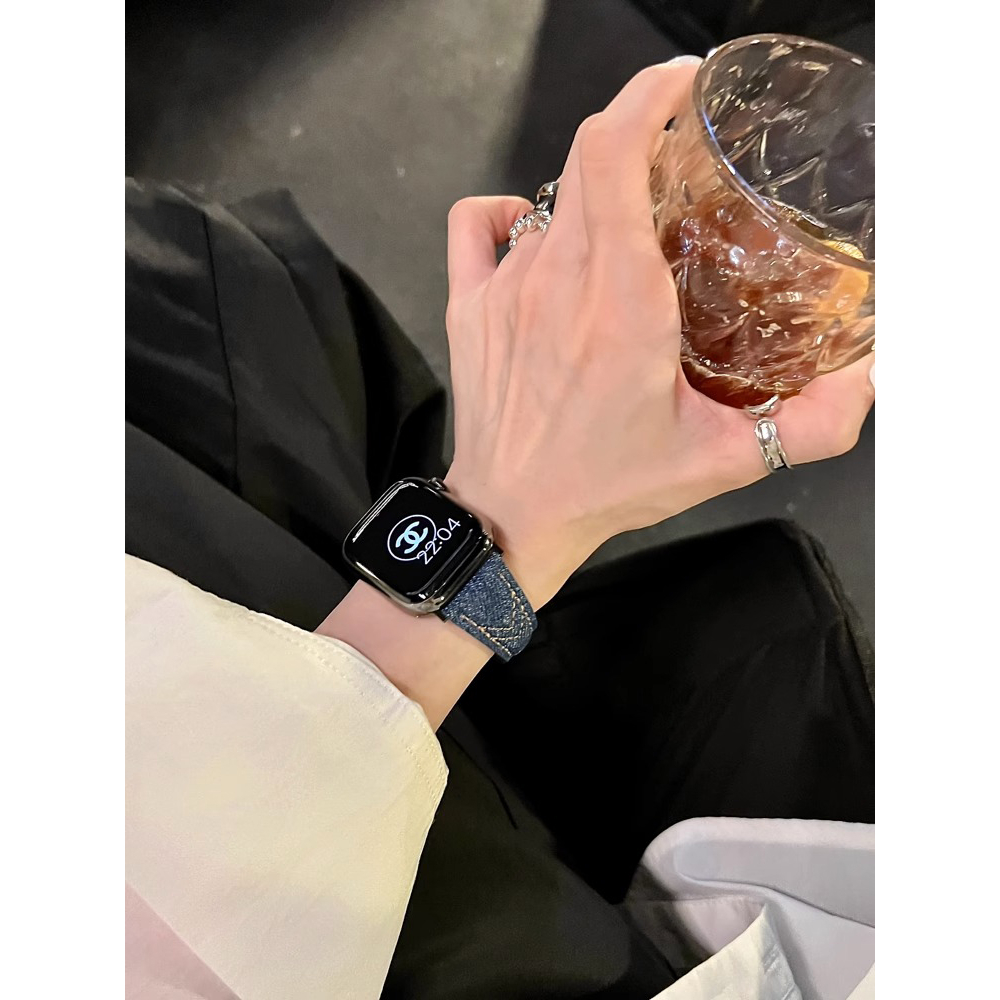 Dây đeo Denim thắt lưng nhỏ dành cho nữ dành cho Apple Watch S11 SE3 Ultra3 S10 S9 S8 SE S7 S6 Ultra 49mm 46mm 42mm 40mm 44mm 41mm 45mm Iwatch Band