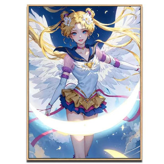 MOZI✨Thủy thủ mặt trăng 40*50CM tranh tô màu theo số tranh tô màu số hoá tranh số hóa tranh sơn dầu số  tranh số hóa gam tranh tô số hoá sơn acrylic  Sailor Moon Tranh Sơn Dầu Tự Làm Hình Thủy Thủ Mặt Trăng
