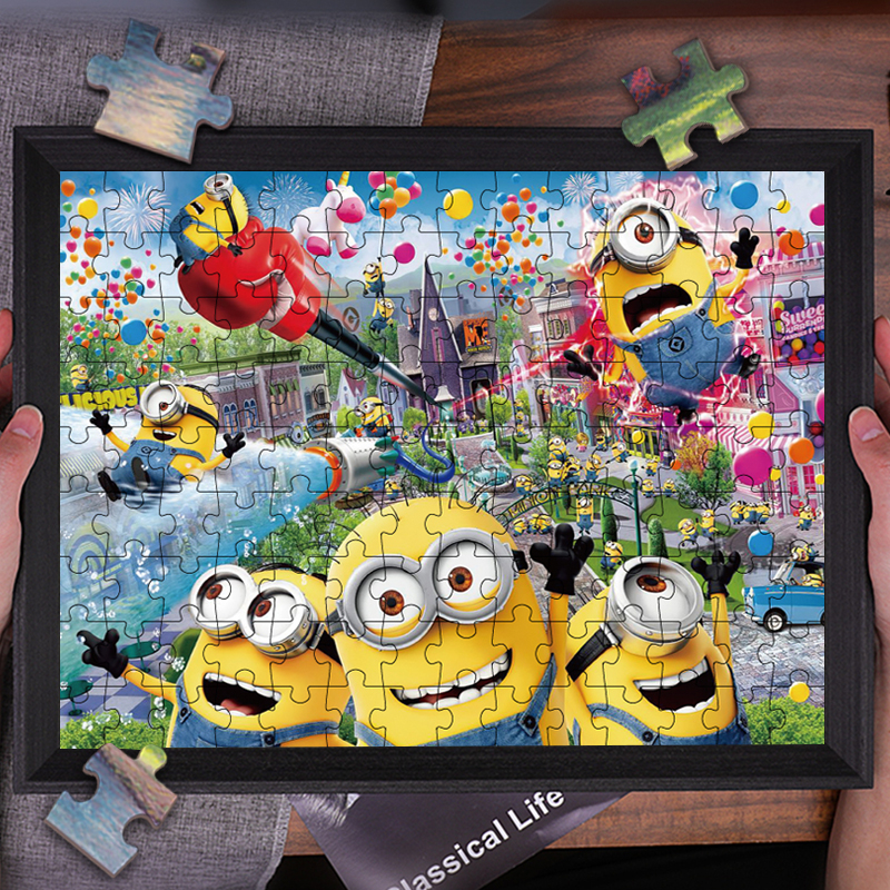 Ảnh Set 126 miếng xếp hình LEQIAZHIXING công chúa Disney/ Ultraman/ Hello Kitty cho bé 6-8 tuổi 1