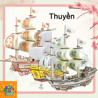 Đồ Chơi Lắp Ráp Mô Hình Thuyền Buồm 3d Bằng Gỗ Nhiều Loại Khác Nhau