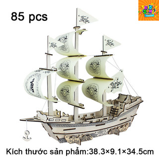 Đồ Chơi Lắp Ráp Mô Hình Thuyền Buồm 3d Bằng Gỗ Nhiều Loại Khác Nhau