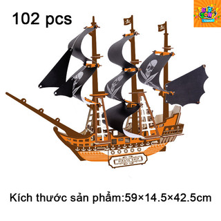 Đồ Chơi Lắp Ráp Mô Hình Thuyền Buồm 3d Bằng Gỗ Nhiều Loại Khác Nhau