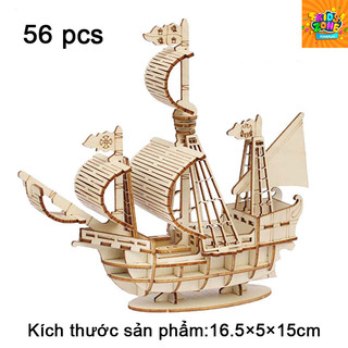 Đồ Chơi Lắp Ráp Mô Hình Thuyền Buồm 3d Bằng Gỗ Nhiều Loại Khác Nhau