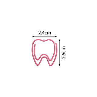 50 cái kẹp giấy hình răng kẹp giấy trang trí dấu trang kẹp đánh dấu trang cho đồ dùng học tập văn phòng (màu ngẫu nhiên