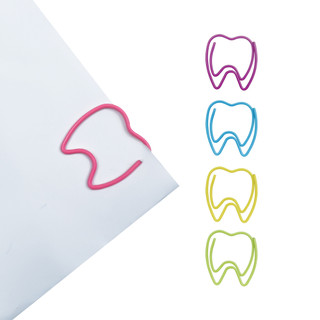 50 cái kẹp giấy hình răng kẹp giấy trang trí dấu trang kẹp đánh dấu trang cho đồ dùng học tập văn phòng (màu ngẫu nhiên