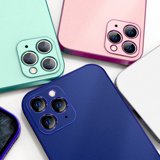 6d Mạ Silicon Mềm Khung Vuông Ốp Lưng Cho iPhone 11 12 13 Pro MAX iPhone XR X XS MAX Ốp lưng T08