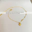 Lắc chân titan không gỉ mạ vàng 18k hình trái tim dễ thương phong cách thời trang trẻ trung ngọt ngào dành cho nữ