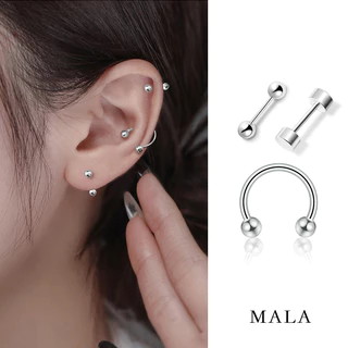 mùa hè Bông tai MAYEBE LAVEND Khuyên tai bạc thép titan đơn giản phong cách Hàn Quốc（1 chiêc）