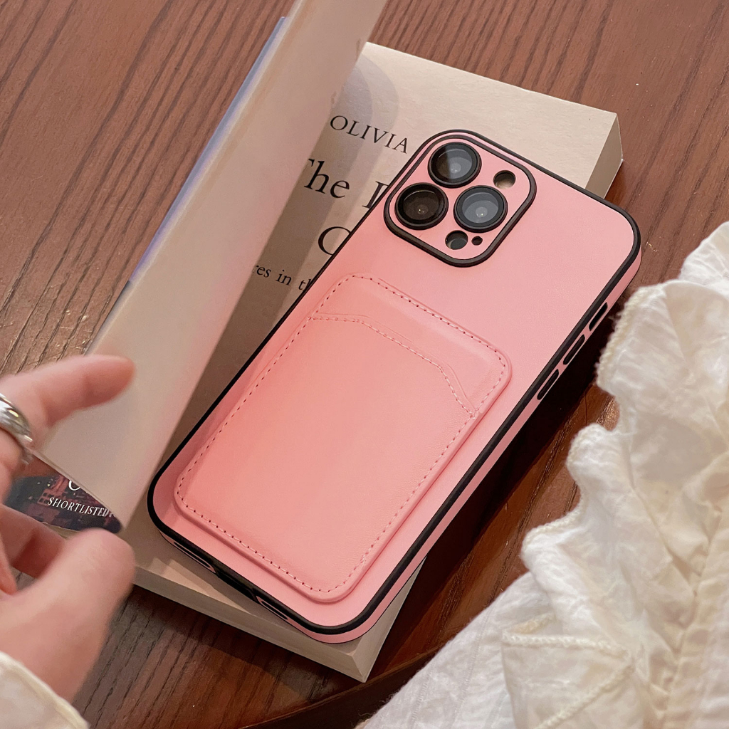 Vỏ điện thoại có phim bảo vệ ống kính cho iphone 11 14promax 12promax 13promax bao da pu chống rơi cho iphone 14 13 12 pro max ốp lưng cổ điển có túi đựng thẻ