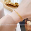Lắc tay titan cao cấp nữ không gỉ mạ vàng 24k kiểu dáng đuôi phụng thiết kế thời trang sang trọng
