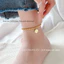Lắc chân titan nữ không gỉ thiết kế hình trái tim khắc chữ tiếng anh phong cách thời trang trẻ trung năng động