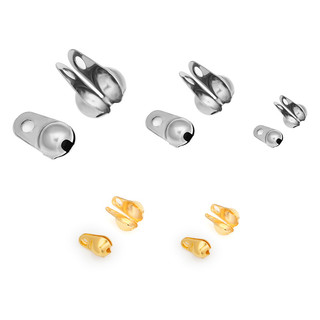 10 / 50 Chiếc Kết Nối Khóa Lắp Thép Không Gỉ Bóng Dây Xích Calo Kết Thúc Uốn Hạt Kết Nối Cho DIY Trang Sức Làm Supplie
