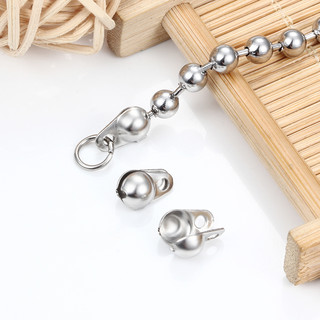 10 / 50 Chiếc Kết Nối Khóa Lắp Thép Không Gỉ Bóng Dây Xích Calo Kết Thúc Uốn Hạt Kết Nối Cho DIY Trang Sức Làm Supplie