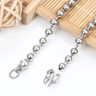 10 / 50 Chiếc Kết Nối Khóa Lắp Thép Không Gỉ Bóng Dây Xích Calo Kết Thúc Uốn Hạt Kết Nối Cho DIY Trang Sức Làm Supplie