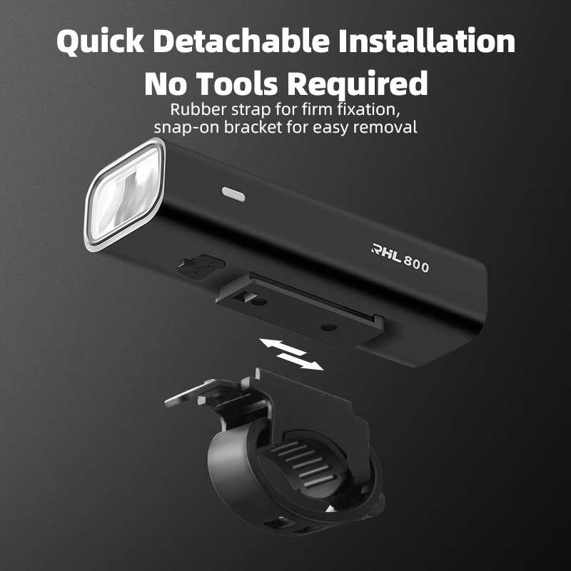 ROCKBROS Chu Kỳ Ánh Sáng 800 Lumen 3000mAh IPX6 Chống Thấm Nước Sạc Hợp Kim Nhôm Vỏ Đi Đêm