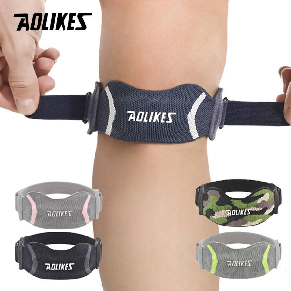 AOLIKES 1 Dây đeo đầu gối bánh chè, Nẹp đầu gối có thể điều chỉnh, Dây hỗ trợ ổn định gân bánh chè