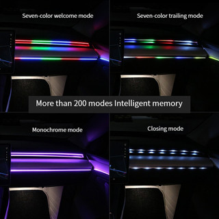 Đèn led ô tô ánh sáng xung quanh 64 màu dải acrylic 110cm đủ màu rgb nội thất ô tô ẩn ứng dụng điều khiển từ xa đèn khí quyển