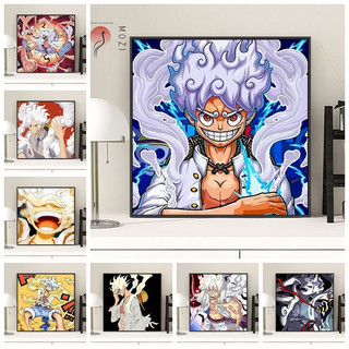 MOZI✨Trang bị thứ 5 của vua hải tặc luffy 40*40cm tranh tô màu theo số tranh tô màu số hoá nhân vật hoạt hình tranh sơn dầu số  tranh số hóa gam  sơn acrylic Tranh Sơn Dầu Trang Trí Hình Nhân Vật Luffy One Piece (Tự Sơn)