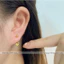 Bông tai nữ làm bằng titan cao cấp không gỉ mạ vàng 24k thiết kế mới lạ hình trái tim xinh xắn phong cách trẻ trung
