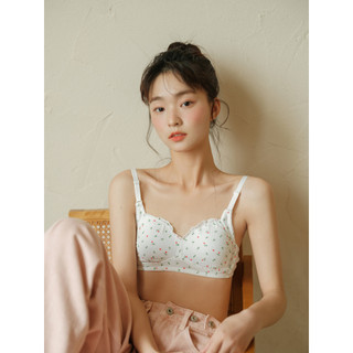Mùa hè áo vest hoa nhỏ không có vòng thép đồ lót nữ sinh viên tươi mát áo ngực mỏng liền mạch ngực nhỏ lớn tập hợp thoải mái thoáng khí