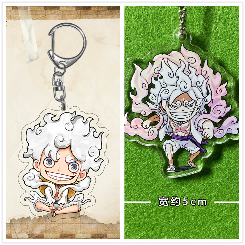 Anime one piece nika luffy mặt dây chuyền acrylic keychain keyring ...