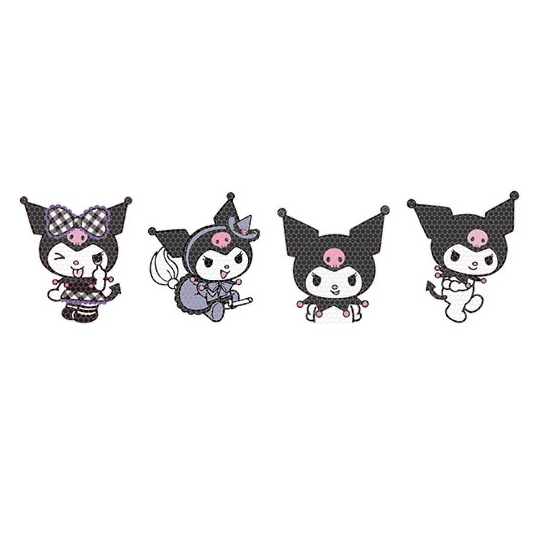 SANRIO Hl Miếng Dán Phản Quang Cảnh Báo An Toàn Hình kuromi Trang Trí Mũ Bảo Hiểm Xe Máy