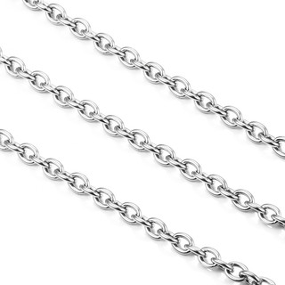 Chiều rộng 1.5 / 2 / 2.5 / 3 / 3.8 / 4.5 / 5 / 6 / 7 / 8mm Thép không gỉ Rolo Dây chuyền cáp Vòng cổ tròn DIY Trang sức Làm vòng tay Curban Rất nhiều Dropshipping Số lượng lớn 1 mét