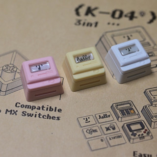 Retro k04 mac keycaps 3 trong 1 chất liệu abs cổ điển bàn phím cơ dễ thương cá tính keycap