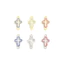 10 cái pha lê đầy màu sắc thạch openwork cross connectors hợp thời trang nam nữ dây chuyền vòng tay kết nối tự làm khí chất trang sức đôi treo mặt dây phụ kiện